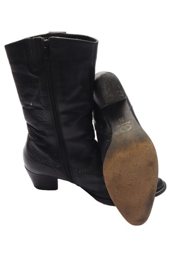LAVORAZIONE ARTIGIANA Stiefelette Damen Gr. 38 Schwarz Leder Reißverschluss - Bild 3 von 3