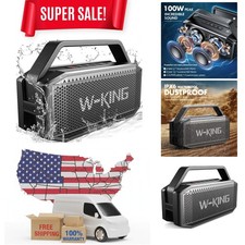 Portable Loud Bluetooth Speaker, 100W Max Waterproof Outdoor Speakers Bluetoo...