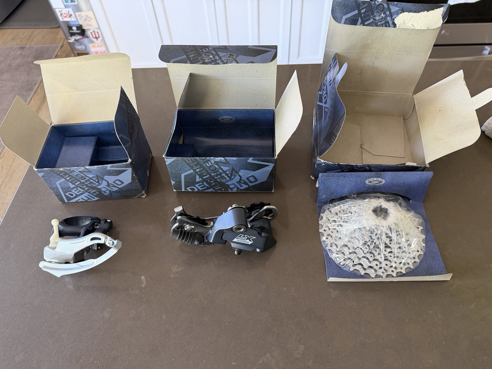 Shimano Deore LX Mountain Bike Build Kit Silver Black Derail