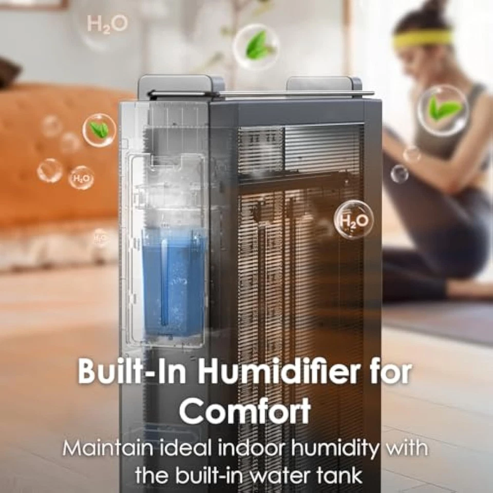 Airchoice 1500W Convection Mica Infrared Heater 1500W  Thermostat Remote 12H Tim - Image 3 of 4