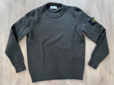 Stone Island AW 2016 Green Wool/Nylon Knit Sweater Sz L