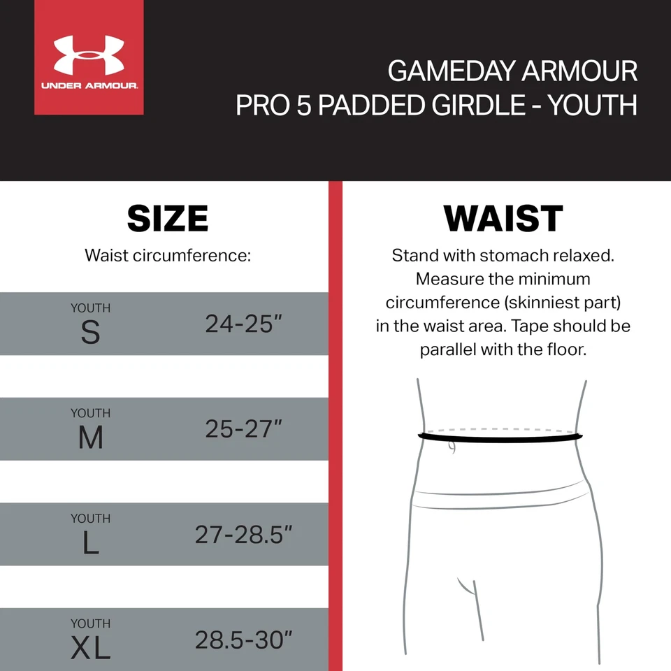UNDER ARMOUR Gameday Pro 5-Pad Football Girdle Pant Comfortable Compression &... - Image 4 of 4