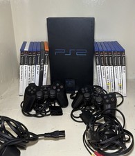 Sony PlayStation 2 (2x controllers) (8mb Memory) 14 FREE GAMES (All tested)