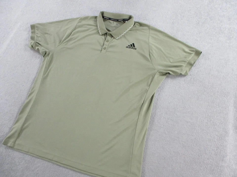 Adidas Polo Para Hombres XL Verde Azul Primado Parley Golf Manga Corta Deporte Tenis Foto 2 de 4