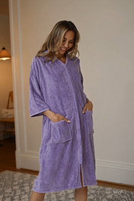 cotton zipped dressing gown Cotton Traders Towelling Zip Front Dressing Gown