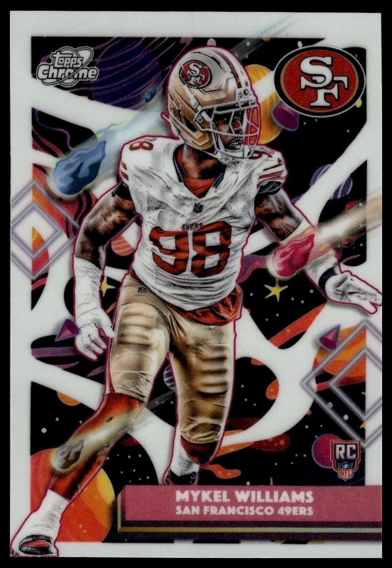 2025 Topps Chrome Cosmic #186 Mykel Williams White Hole Refractor
