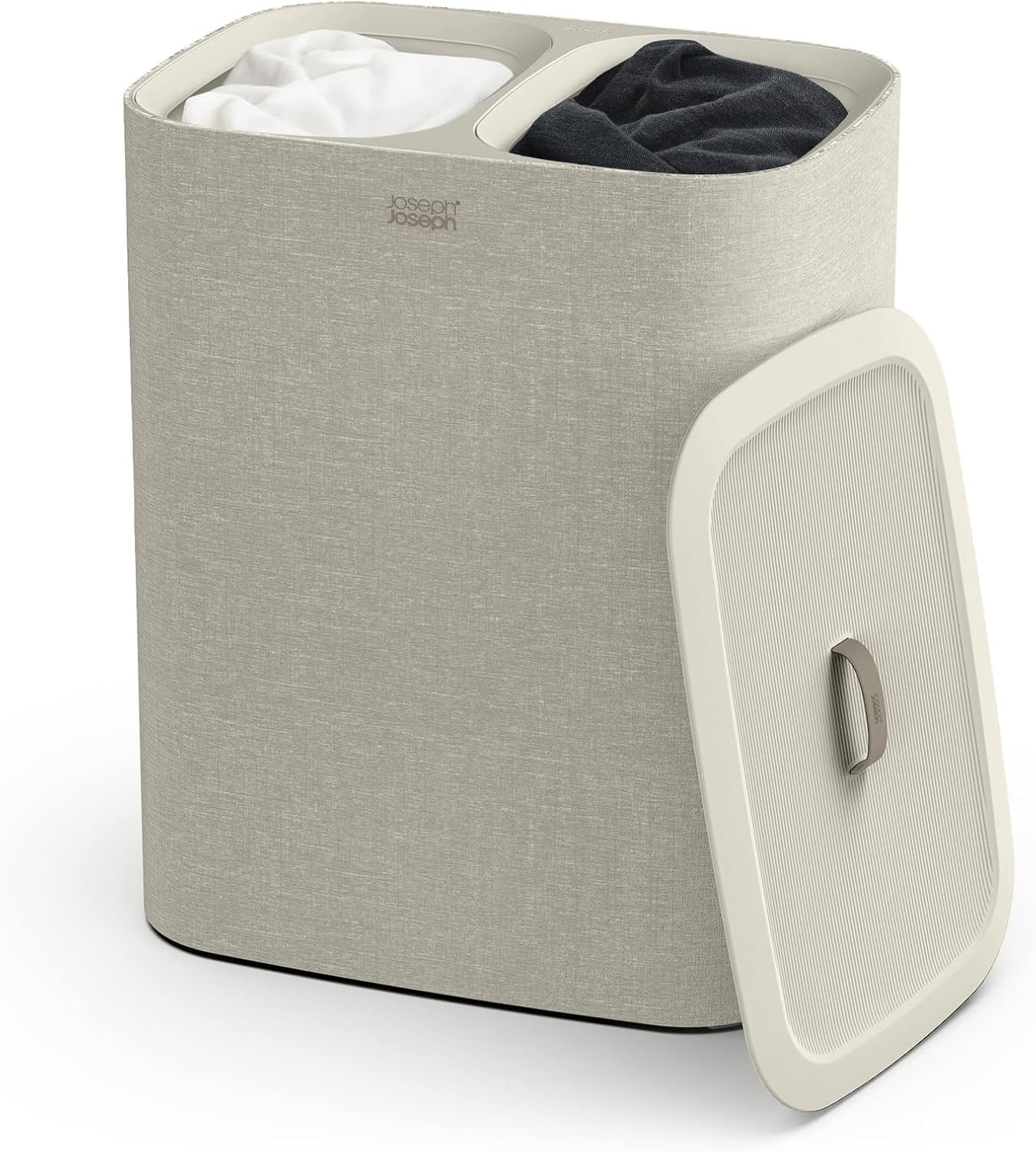 Panier de tri à linge Joseph Joseph Tota design écru 90 litres en tissu haut de gamme