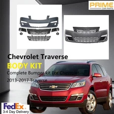 NEW Front Upper Bumper Cover Fits 13-2017 Chevy Traverse W/O Park Sensor Cut-out