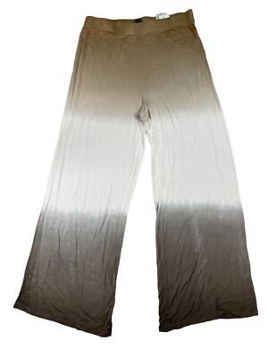 Attitudes by Renee Women's Brown/Black Petite Dip Dye Knit Pants Size SP