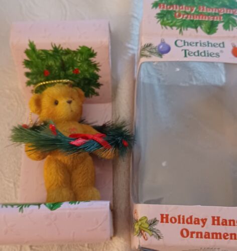2003 geschätzte Teddies mit Kranz Urlaub hängendes Weihnachtsschmuck - #112414 - Bild 3 von 5