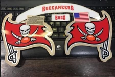 Bucs Red and Black Football Helmet Decals/ SPEED BUMPER/Ships Today
