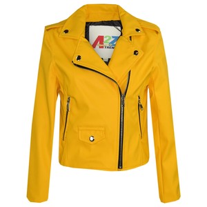 Details About Kids Jackets Girls Designer S Pu Leather Mustard Jacket Zip Up Biker Coats 5 1