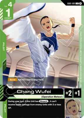 Chang Wufei - GD01-091 Beta NM - Gundam TCG Card Game
