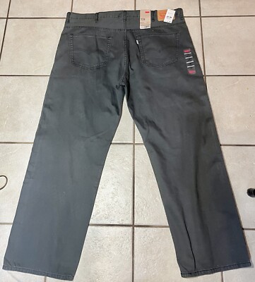 Levis 559 Jeans Mens 46x32 Big Tall Relaxed Straight Fit Gray