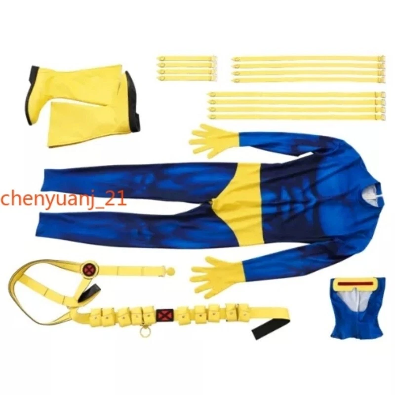 X-Men 97 Scott Summers Cyclops Disfraz Juegos con disfraces Adulto Mono con Máscara Botas Foto 4 de 4