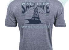 Salt Life TriBlend S/S Tee Navy Boating L Live Salty Saltlife NWT