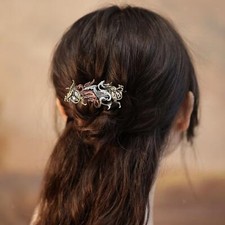 Retro Steampunk Hair Clip Flying Dragon Hairpin for Prom Women