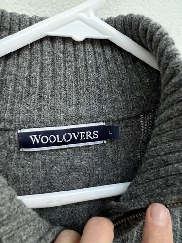 /π WOOLOVERS cable Knit GREY WOOL jumper Sweater L - Picture 2 of 3