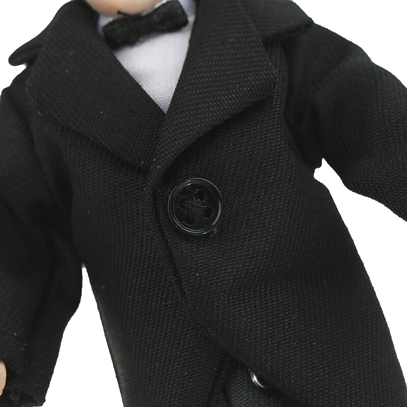 1:12 Dollhouse Miniature Porcelain Doll Model Old Man Servant Butler ...