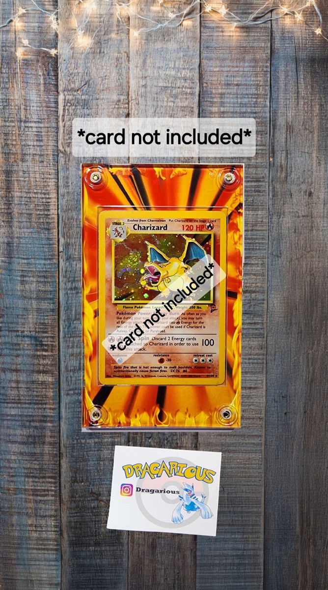 Pokemon Charizard Base 2 Custom Display Case Extended Artwork | eBay Pokemon Charizard Base 2 Custom Display Case Extended Artwork | eBay