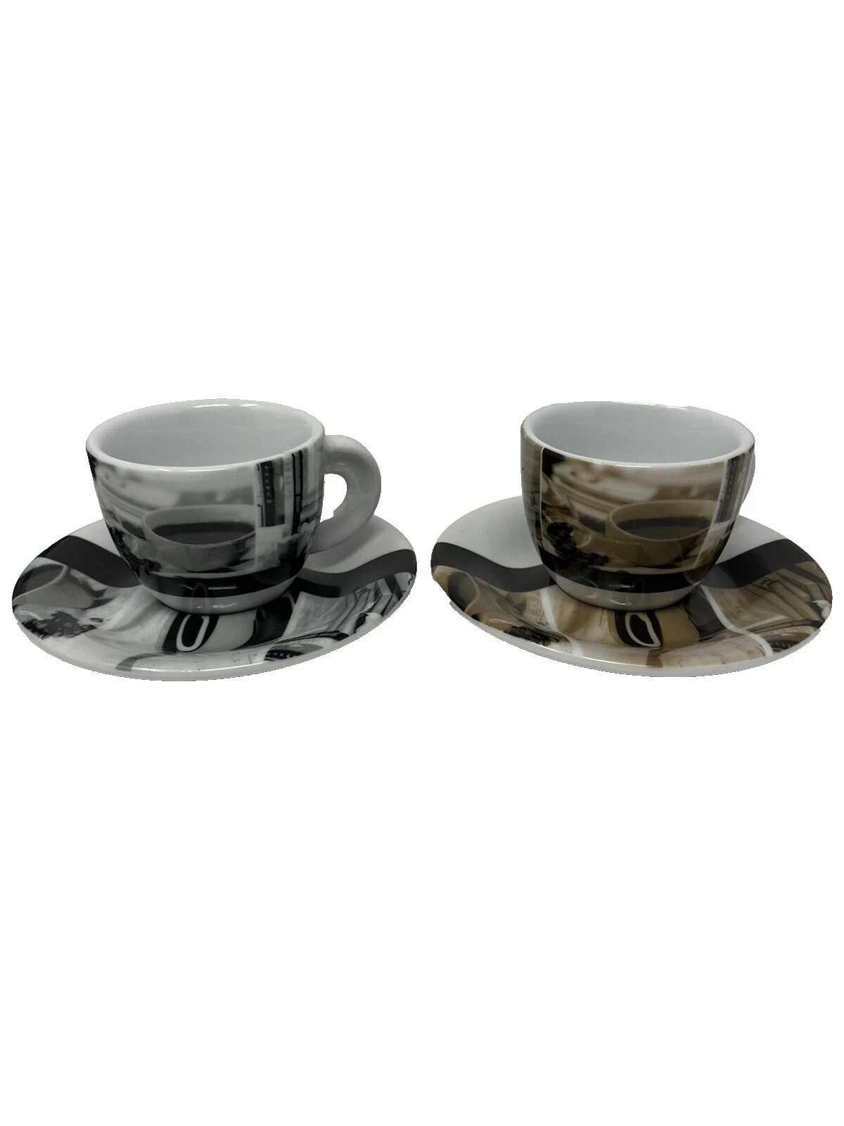 Juegos de taza y platillo de café espresso contemporáneo