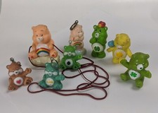 Vintage Recent Care Bears Attachable Key Chain PVC Group Lot