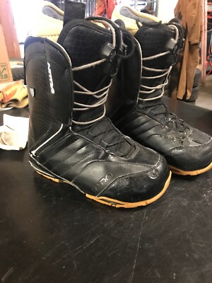 Used Nitro Team Pro TLS Snowboard Boots Mens 8.5 Black Winter Free Shipping