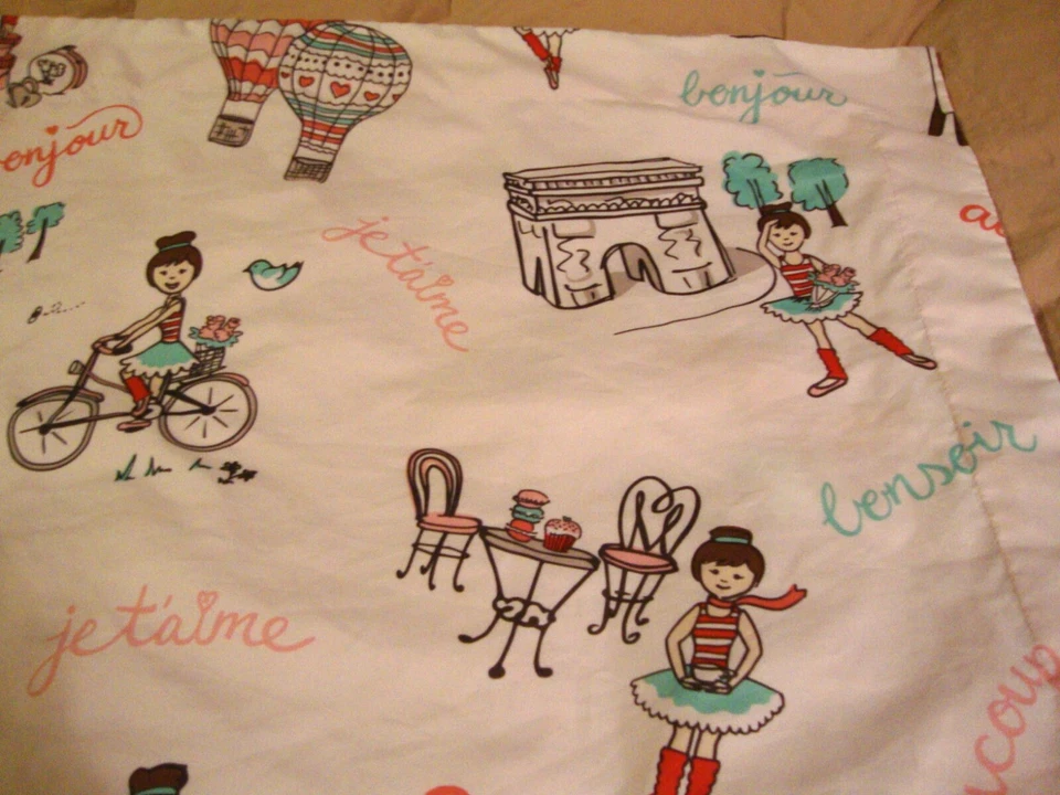 Circo Target Almohada Estándar Individual Falsa 30"x23" Francia Francesa Torre Eiffle 259 Foto 4 de 4