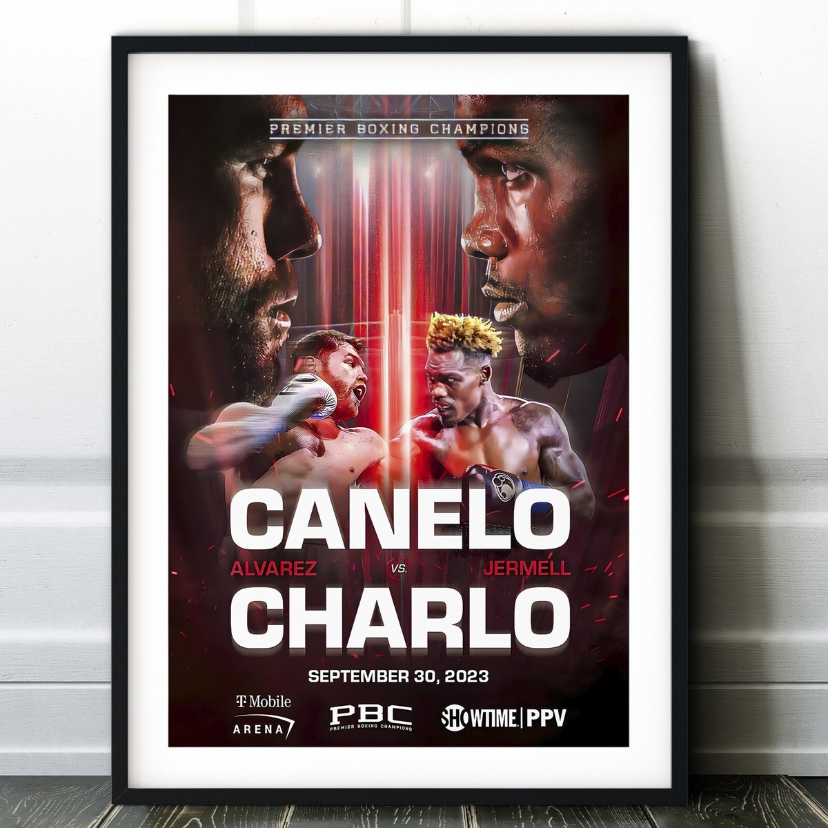 Canelo Alvarez vs Jermell Charlo Fight Poster Boxing Wall Art