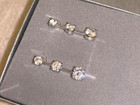 LAST 1 *NEW* ZALES Jewelers Sterling Silver Lab Created White Sapphire Earrings — photo 6