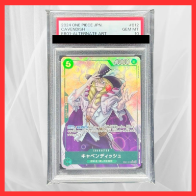 PSA 10 Cavendish EB01-012 Alt Art One Piece Card Japanese 2024