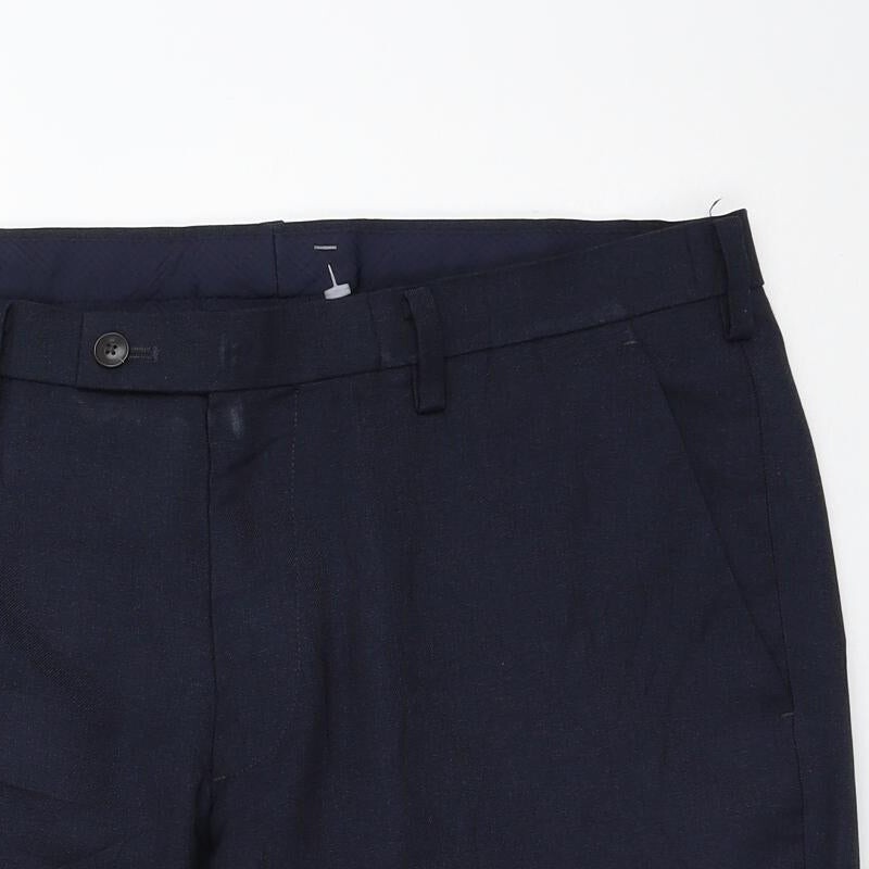 80s-90'S Dickies Chibi Tag Work Pants Made in USA Men's W34 Vintage polyester navy blue type Vintage Second Hand