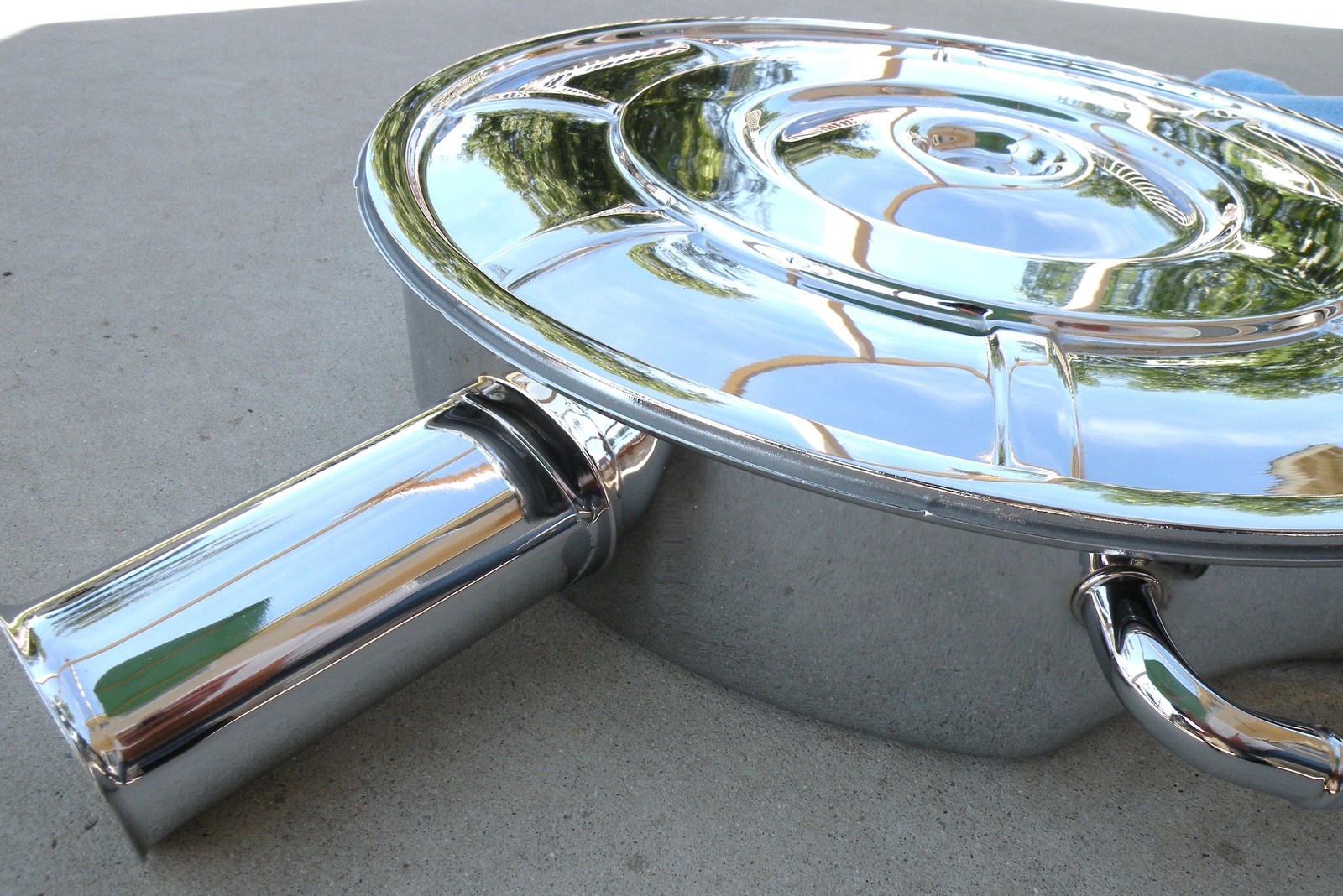 X THUNDERBIRD CHROME AIR CLEANER CARBURETOR COVER FE 390 OEM FORD 1965