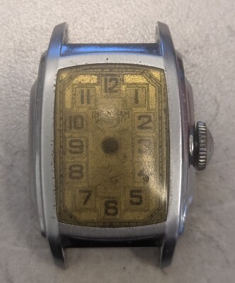 INGRAHAM WRIST FIT Tank Men's Watch 34mm X 30mm For Parts