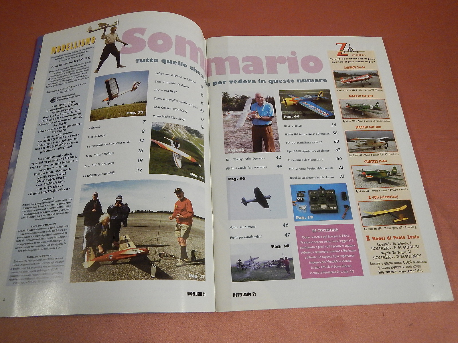 Rivista di Aeromodellismo 2001 Completa con Tavole foto 5