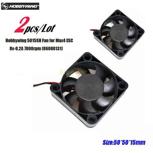2pcs/Lot Hobbywing 5015SH Cooling Fan 8v-0.2A 7000rpm plug for RC EZRUN Max4 ESC - Picture 4 of 5