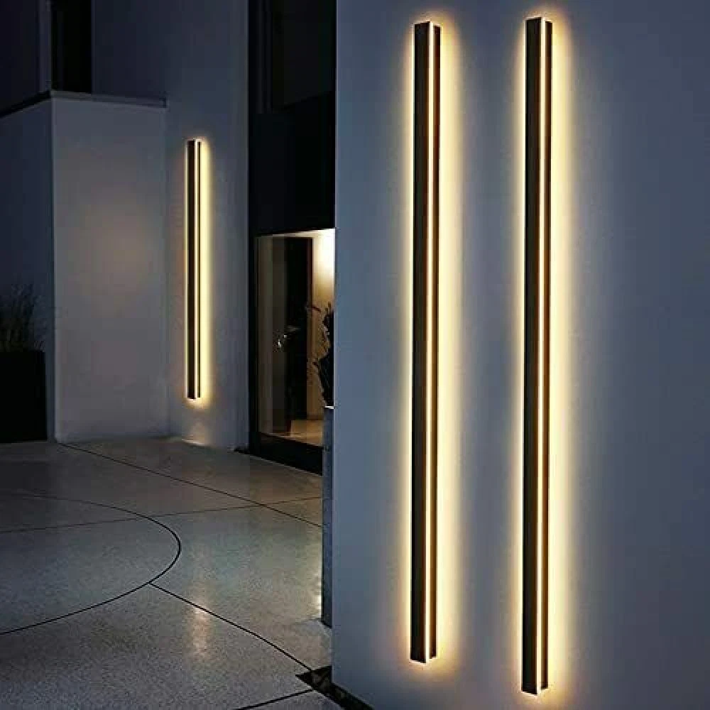 80CM Long Outdoor Modern IP65 Warm White Lamp 220V LED Wall Mount Black Light