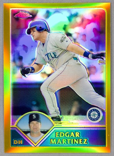 2003 Topps Chrome Edgar Martinez #71 Gold Refractor /449 Seattle Mariners