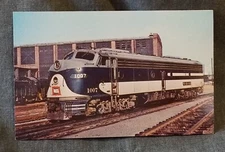 LMH Postcard WABASH Passenger Loco WAB #1007 E8 E8A Decatur IL Yard 1960