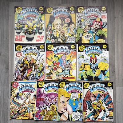  2000 AD 1986-87 Joblot *10 Magazins The Best of Featuring Judge Dredd Monthly