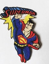 Superman Flying Figure and Name Logo 1950's Patch NEW UNUSED