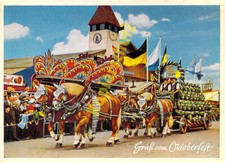 München AK Festumzug Pferdewagen Oktoberfest Hofbräuhaus Bayern Ansichtskarte 