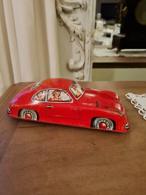 Jouet Ancien En Tôle - Voiture à Mécanisme (années 50/60)