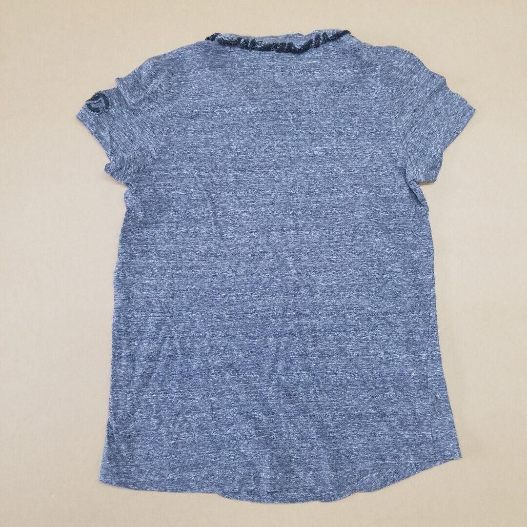CHANEL CC COCO MARK Short Sleeve T-shirt Tops Women Size 34 Gray