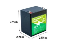 NEW Rechargeable Lithium Iron Phosphate  Battery with BMS For Solar 12 Volt 6Ah