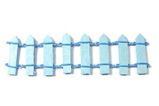 MINIATURE EN BOIS : Barrière ou clôture de jardin bleu ciel longueur 10cm