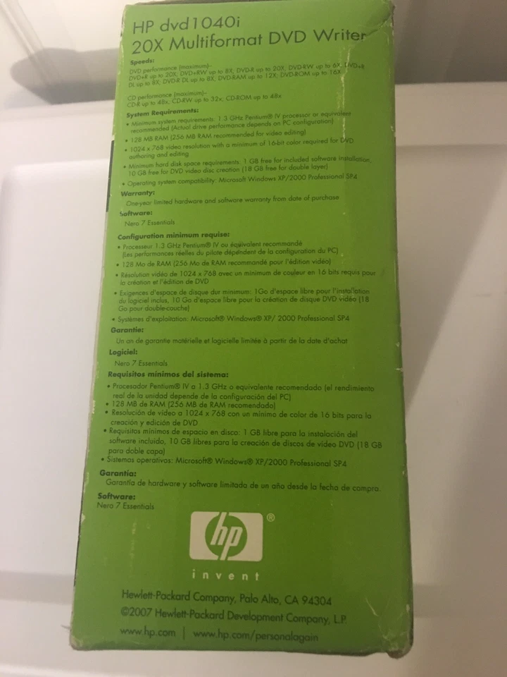 HP DVD 1040i Internal 20X Multiformat DVD Writer DVD RW DL Lightscribe - Image 2 of 4