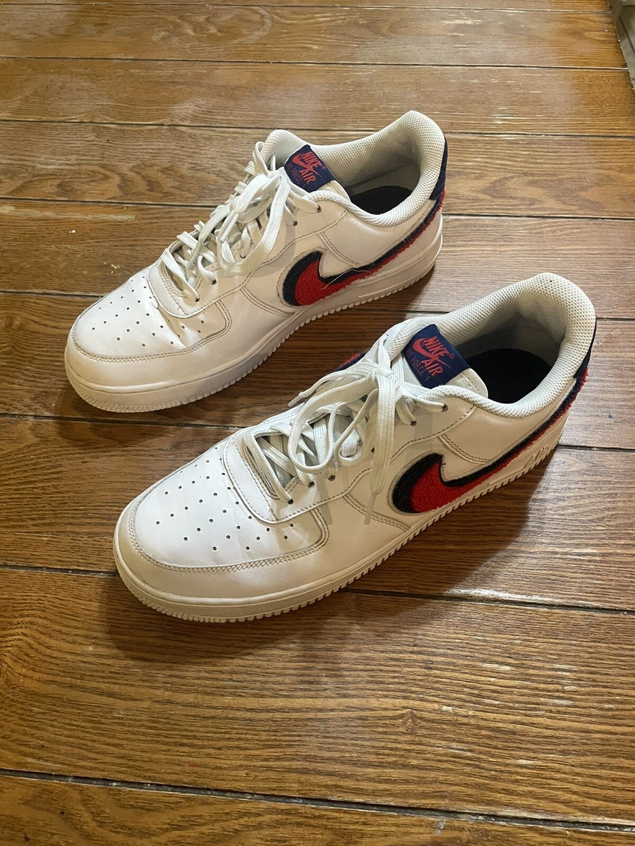 nike air force 1 07 lv8 blue white and red