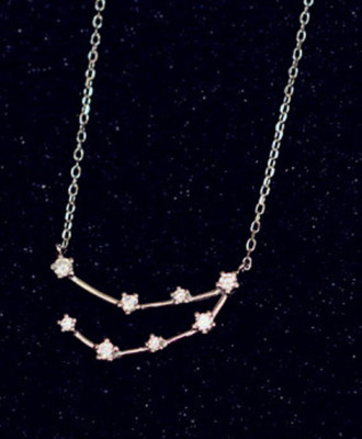 KX Collier Steinbock Sternenkonstellation Sternzeichen Halskette versilbert