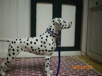 Jaapi PURPLE/SILVER large dog collar, fit Breyer Companions, not for real dogs